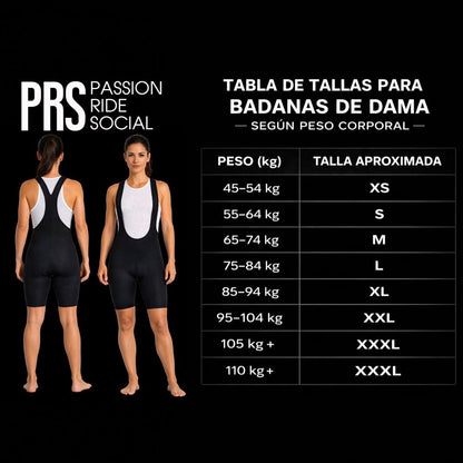 BADANA DAMA ELITE  DE CICLISMO NEGRA